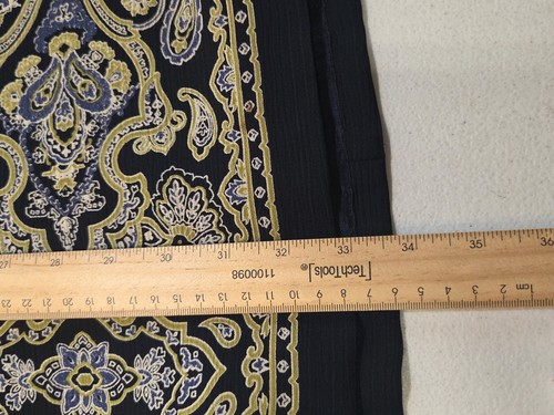 Falda midi envolvente sintética Chaus para mujer 16 negra dorada azul con estampado de cachemira forrada - Imagen 10 de 12