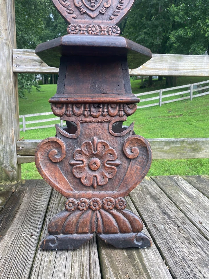 Antique Fantastic Carved Sgabello Chair Hall Stand - Image 4 of 4