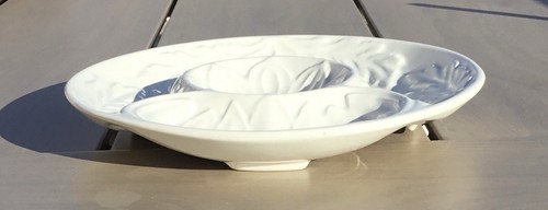 Vintage Whittier California Pottery Sectioned Artichoke / Appetizer Plate #132 - Picture 8 of 9