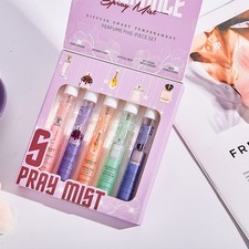5Pcs Women Body and Hair Fragrance Mist Set Alcohol-Free Perfume Spray Gift Box