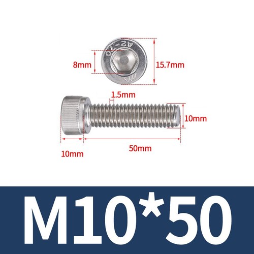 M6 M8 M10 SOCKET CAP SCREWS BOLTS A2/304 STAINLESS STEEL ALLEN SCREW HEX DIN 912 - Picture 57 of 66