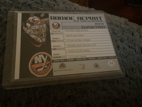 2001-02 Adrenaline Rookie Report #178 Rick DiPietro - Picture 2 of 2