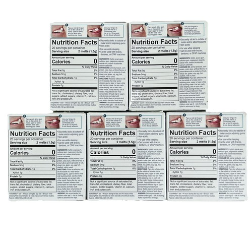 Xylimelts Dry Mouth Discs MILD MINT 40ct (5 pack) 200 tabs! NEW LOOK - Picture 2 of 5