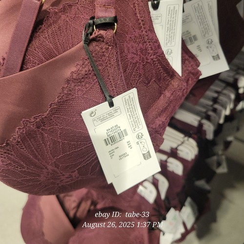 Reggiseno Primark 2 taglie più grandi boost pizzo maximise perizoma push up mutandine set bordeaux - Foto 5 di 15