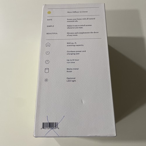 Difusor ultrasónico de aceite esencial Vitruvi inalámbrico Move amarillo limón - Imagen 7 de 8