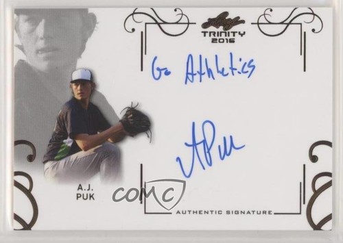 2016 Leaf Trinity Signatures AJ Puk #A-AJP Auto - Picture 1 of 4