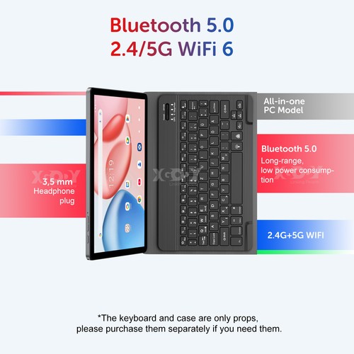 2025 Tablet 11 in Android 15 Tablet 16+256GB 1280x800 IPS Touchscreen 8000mAh US - Picture 9 of 17