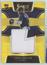 Vidal Brujan 2022 Panini Select Rookie Jumbo Swatch Gold Prizm RC /10 Relic