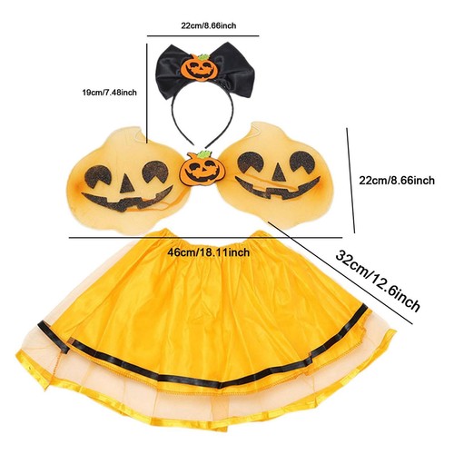 Girls Pumpkin Costume Halloween Costume for Photography Props Dance Festival - Bild 6 von 7