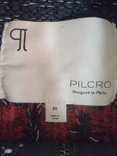 Anthropologie Pilcro Peace And Love sweater Sz Plus 2X Full Zip - Picture 6 of 12