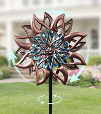 360° Garden Wind Spinner for Outdoor Yard Art – W13Xh64 Kinetic Windmill for Gar
