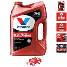 5 QT 5W-20 High Mileage Motor Oil - MaxLife Technology for Enhanced Performance 30.95 per gallon