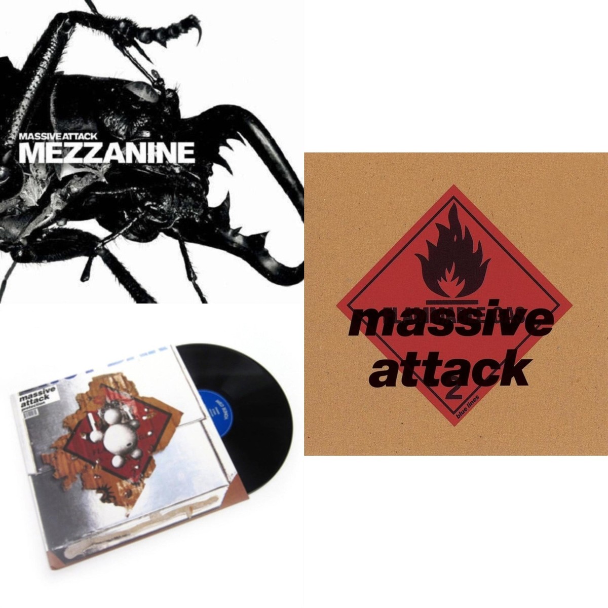 洋楽 massive attack blue lines protection Massive Attack - Mezzanine & Protection & Blue Lines [New LP
