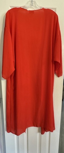 Women’s LolaRoe Swim Coverup SZ Large Red Sheer Beach  - Picture 7 of 7