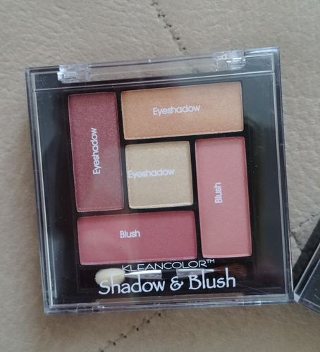 Lot 2 KLEANCOLOR Eyeshadow & Blush Compact Palette Matte Shimmer Shade w/Brush - Picture 6 of 13