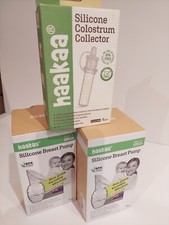  Lot of 3 items haakaa Manual Silicone Food Grade Milk Pump  Colostrum collect