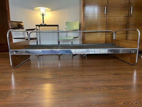 Original Chrom Sofa Daybed Art Deco BAUHAUS Stahlrohr Liege 30er - Bild 6 von 10