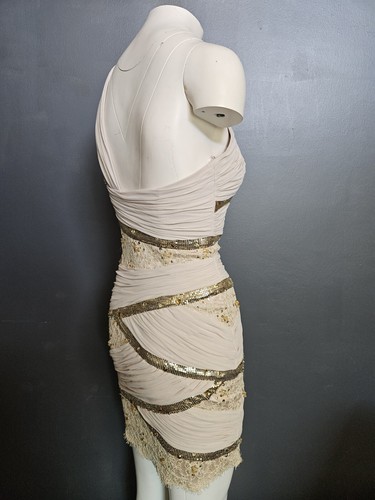 đŸ’¥STUNNING MANDALAY Evening COCKTAIL DRESS Cream 6 - Foto 7 di 17