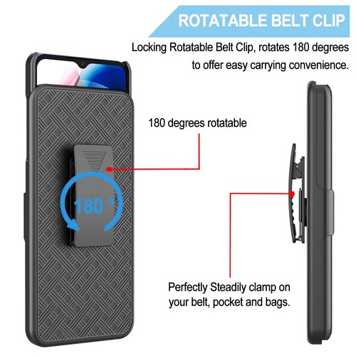 For Motorola Moto G Stylus/Power/G 5G Holster Belt Clip Case + Tempered Glass - Picture 8 of 10