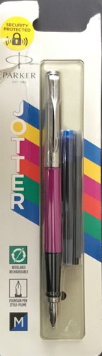 Parker Jotter Original Medium Füllfederhalter - lila Schaft, schwarze und blaue Tinte