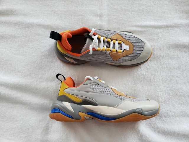 Puma Runner Black White Orange For Big Kids Size 4 To 7 New N Box