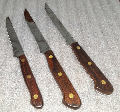 Vintage Oneida Edge Plus Messer 3-teiliges rostfreies Allzweck-Set, Köche - Bild 1 von 4