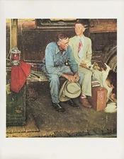 Norman Rockwell 1977 Vintage "Breaking Home Ties" Mini Poster Color Lithograph