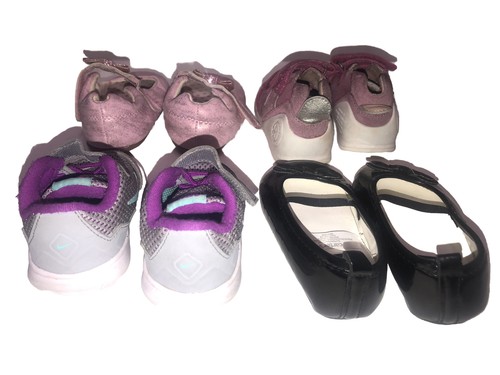 Nike Biomecanics Carter’s Lot of 4 Baby Girl Shoes Size 3/4/4.5 18.5/20 6-12m - Picture 3 of 10
