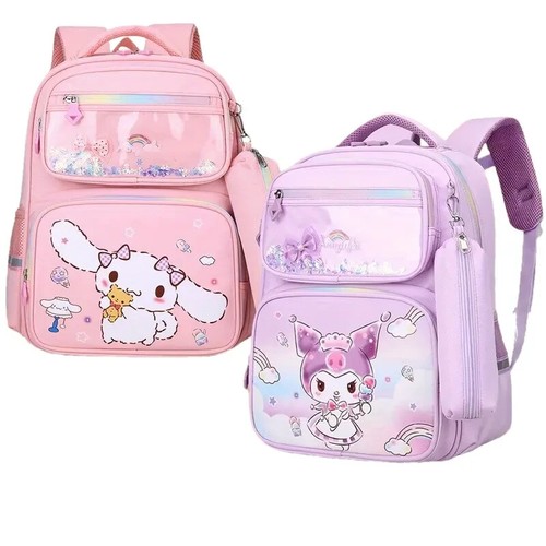 Sanrio Kuromi Pastel Backpack Large Supportive Kawaii Premium Girls School Bag - Picture 20 of 22