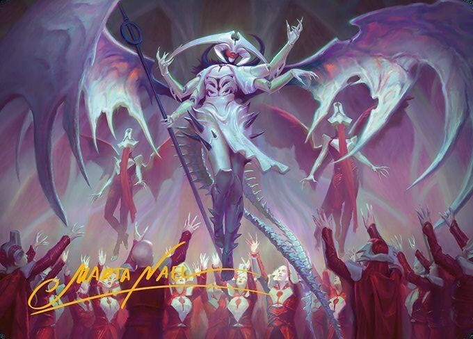 偉大なる統一者、アトラクサ Phyrexia サイン入り アートプリント MTG 偉大なる統一者、アトラクサ Phyrexia サイン入り アート