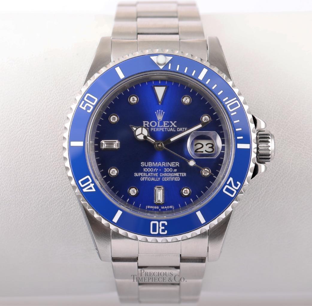 Rolex 16610 deals blue
