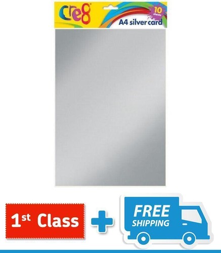 Cre8 A4 Silver Card Pack of 10 Sheets - Picture 3 of 7