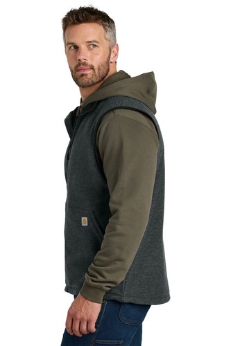 Carhartt Men's Textured Full-Zip Fleece Vest Small Various Colors Relaxed Fit - Picture 5 of 10