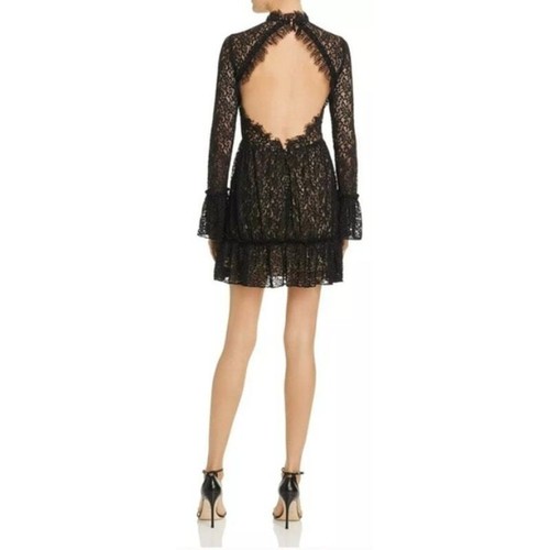 SAYLOR Black Lace Amity Dress Size L - Picture 2 of 10