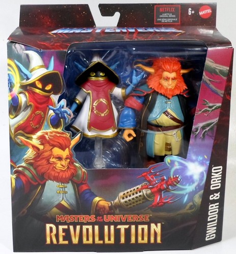 MATTEL 2023 MOTU MASTERVERSE REVOLUTION GWILDOR & ORKO EUROPEAN FIGURE MIP
