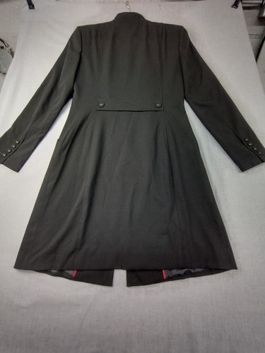 Worthington Works Damen Schwarz Trichterausschnitt Knopf Langarm Blazer Mantel GEBRAUCHT - Bild 6 von 7