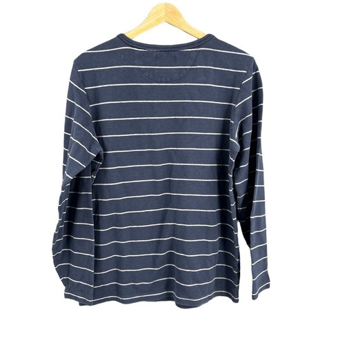 Saturdays Surf NYC Sweatshirt Blue Gray Striped Crew Neck Medium - Picture 3 of 5