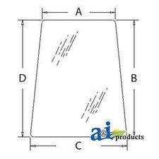 RH/LH Door Glass 85801626 fits Ford New Holland Lb115 LB115.B Lb75 LB90
