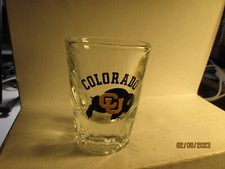 Colorado University- Buffaloes logo -large 4 oz shotglass- by libbey- new