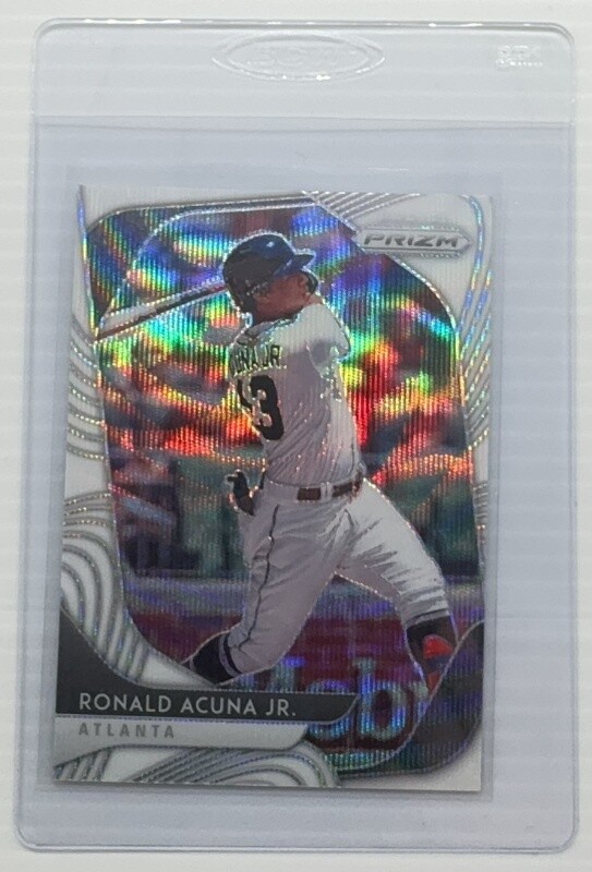 2020 Prizm Ronald Acuna Jr. White Wave Prizm #184 Braves