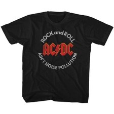 Kids AC/DC Noise Pollution Black Rock and Roll Music Band T-Shirt