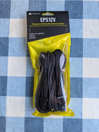 Corsair Premium Sleeved EPS12V 8-Pin (4+4) EPS Black Type 4 Cables - CP-8920236 - 第 1/9 張圖片