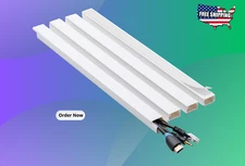 58in Paintable Cable Cover Raceway, White - Cord Management