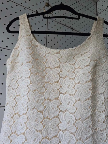 Vintage 50s ALICE EDWARDS Lace Suit Dress Cardigan Cotton Bust-36 Hips-38 Size14 - Picture 9 of 22