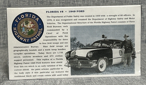 White Rose 1949 Ford Florida Highway Patrol FHP Police Car #8 1:43 Scale - Picture 3 of 11