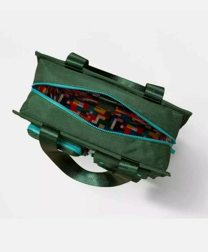 New LEGO Collection x Target Weekender Tote Utility Pocket Bag Army Green Zipper - Picture 3 of 3