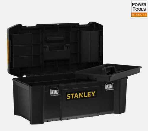 Stanley STST1-75517 Essential 16" Toolbox with Plastic Latches, Black/Yellow - Picture 7 of 7