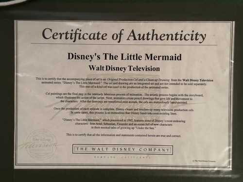 Disney The Little Mermaid Ariel Original TV Production Cel & Drawing - Picture 6 of 6