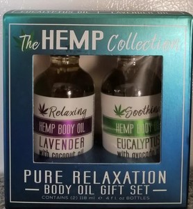 Hemp-Body-Oil-Lavender-Coconut-and-Eucalipto-Avocado-gift-set-2-btl-4-oz-each