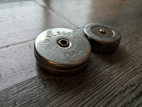 Lot of 2 Vintage 6 FT Metal Rules Made In USA: WALSCO & Unmarked - Picture 4 of 10